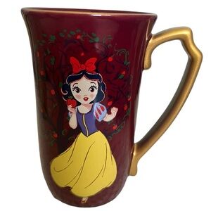 Disney Snow White Mirror Mirror on the wall Tall Size Ceramic 12oz Burgundy Mug